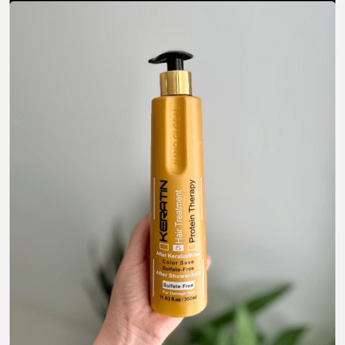 ماسک مو روغن آرگان نانو گلوبال طلایی (بعد از حمام) | مناسب موهای آسیب دیده | 350ml